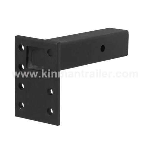 4 hole solid shank black pintle hook adapter