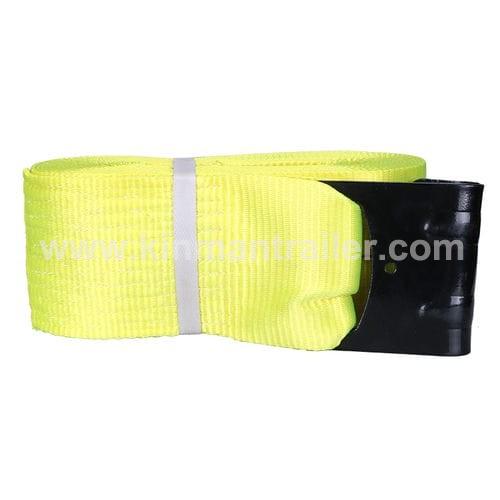 4inch weld on winch yellow cargo control strap with flat hook