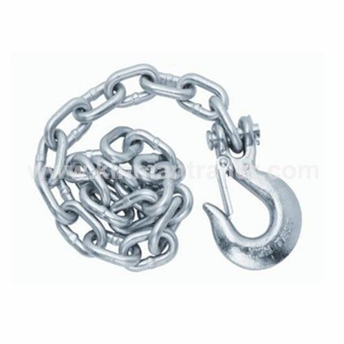 5/16inch zinc plated trailer safety chains with clevis hook