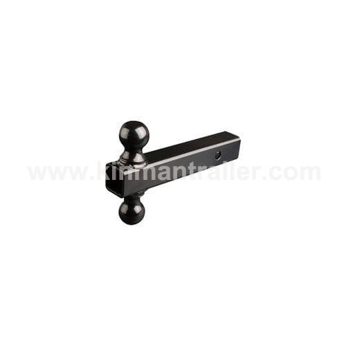 black double ball mount with black tube shank tongue