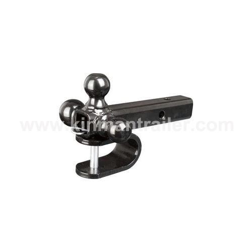 black tri ball towing hitch mount with u clevis