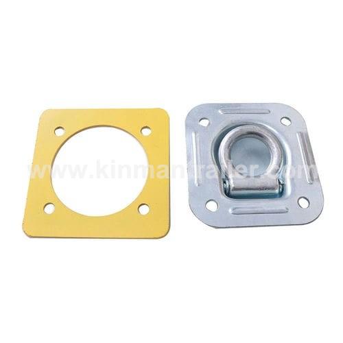 bolt on recessed lashing D ring with square mounting bracket