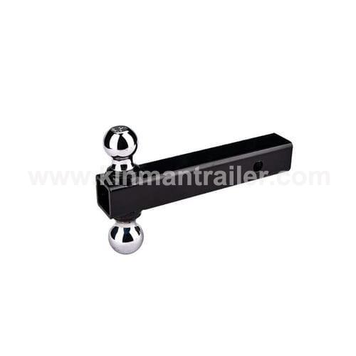 chrome dual ball mount with black tube shank