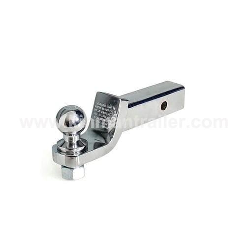 chrome plated ball mount assembled with forged towing ball