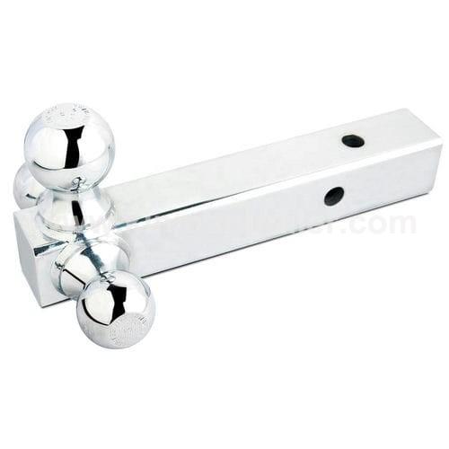 chrome tri ball mount with chrome shank for trailer hitch