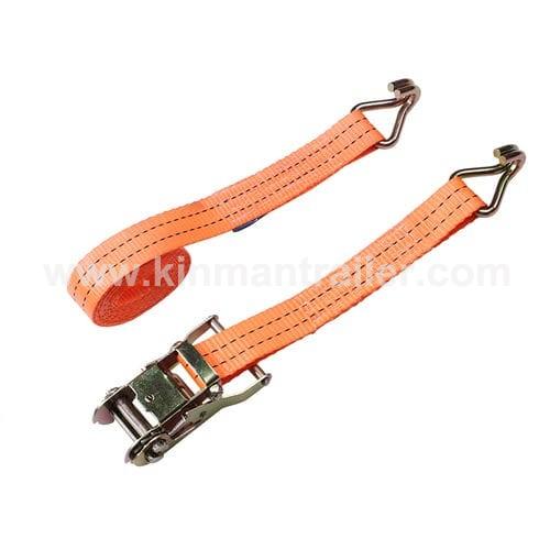 customized length ratchet tie down j hook strap