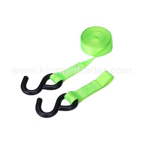 lime green strap belt webbing with black S hook