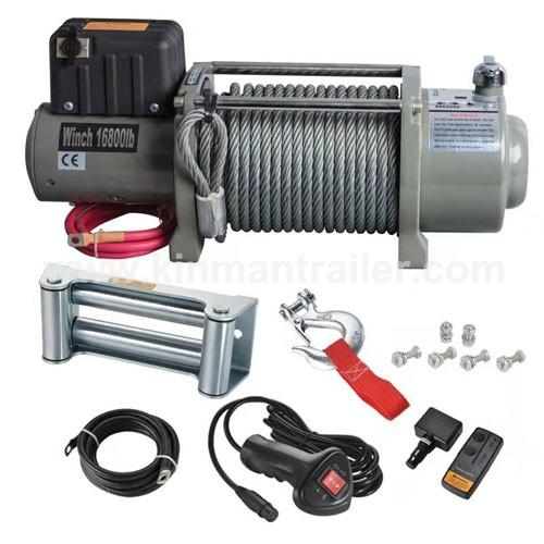 off-road steel wire rod 16800 lbs electric winch