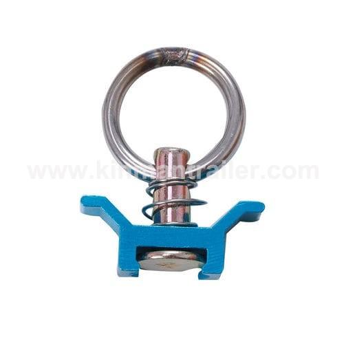 round welded d ring aluminum captive track single stud fitting 