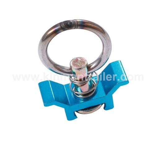 round welded d ring aluminum captive track single stud fitting 