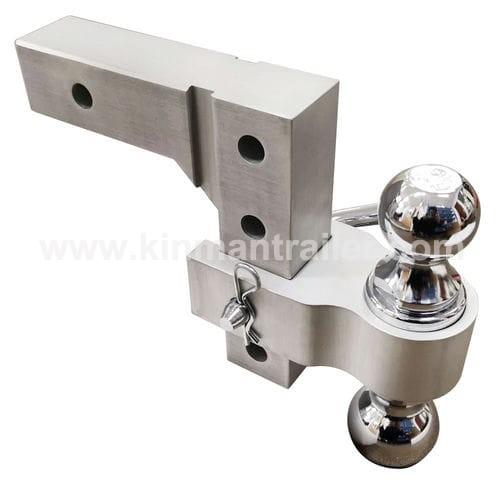 solid shank aluminum reversible hitch ball mount