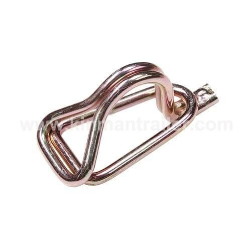 steel wire hook with keeper for ratchet tie down straps