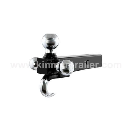 trailer hitch chrome tri ball mount with hook