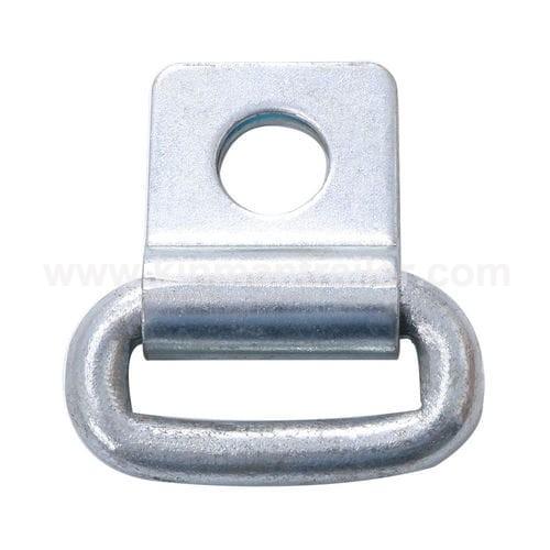 white zinc plated oval shape bolt on tie down D ring