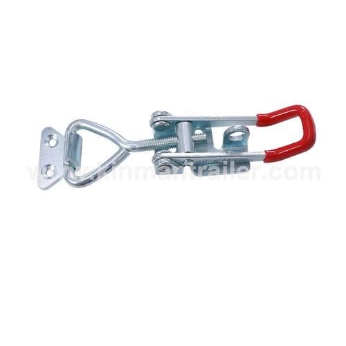 zinc plated steel adjustable toggle clamp with flat hook catch